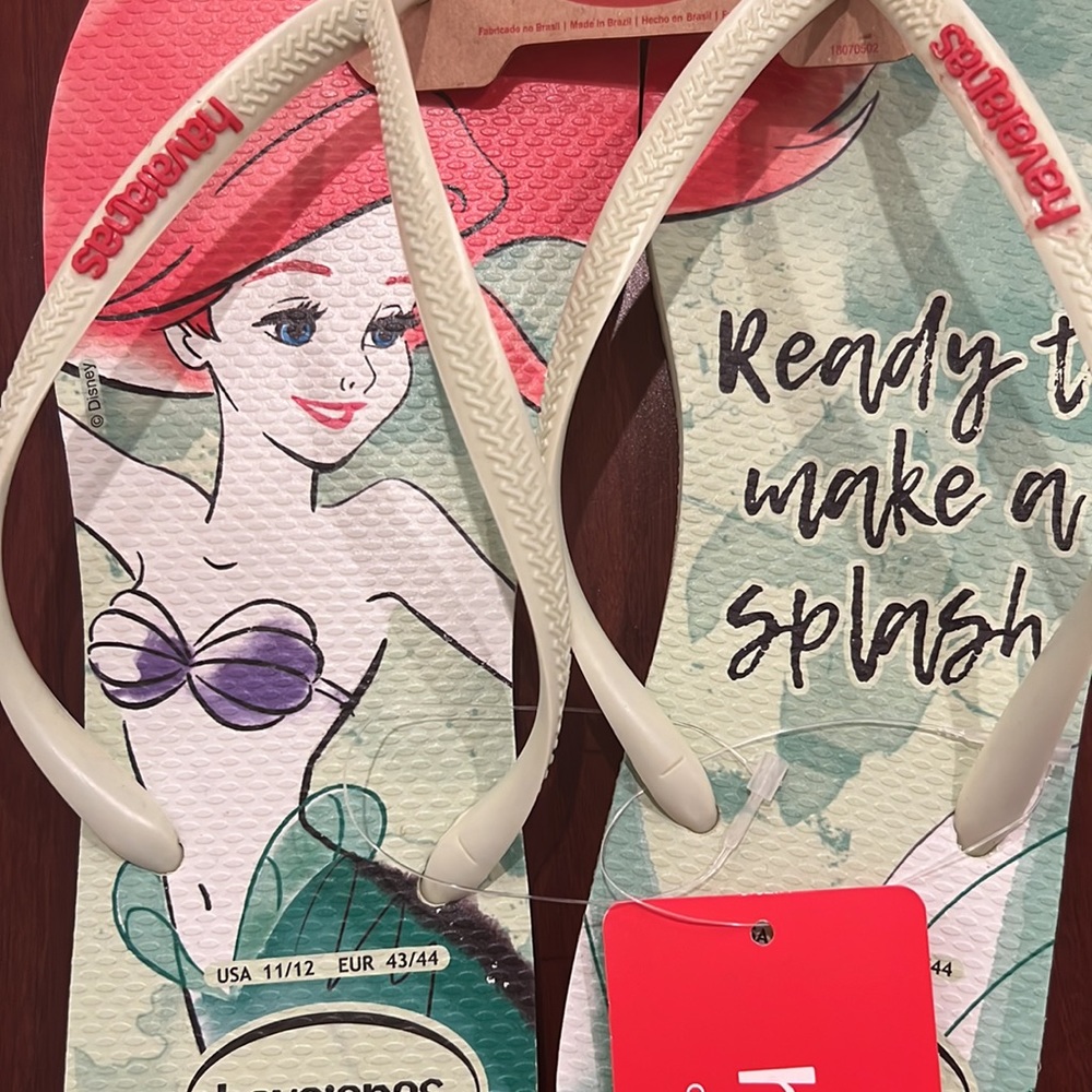 Havaianas Women's Sandals - Cream and Green - Picture 3 of 4